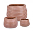 Set 3 Vasi Tressage Terracotta