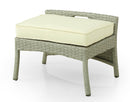 Set Salotto da Giardino Tavolino 2 Poltrone e 2 Poggiapiedi in Rattan Kraus Vasari Beige