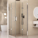 Box Doccia Angolare 2 Ante Scorrevoli a Libro in Cristallo Trasparente 6mm H195 Bonussi Lena Varie Misure