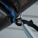 Trampolino Tappeto Elastico Ø370x275 cm in Acciaio con Rete e Bordo Imbottito Blu e Nero