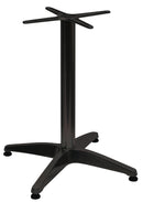 Base per Tavolo da Giardino con Piede a 4 Razze in Alluminio Nero