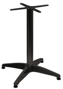 Base per Tavolo da Giardino con Piede a 4 Razze in Alluminio Nero