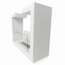 Camino a Bioetanolo da Terra Venus Free Standing Geometrico e Vetri Protettivi Serbatoio 850 ml in Acciaio Verniciato Bianco      