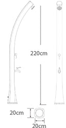 Doccia Solare da Giardino 25 L Miscelatore e Lavapiedi Rio Bianco  