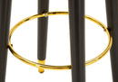 Sgabello Bar London Marrone Ø38x74 cm in Pino e MDF e Spugna e Metallo e PU      