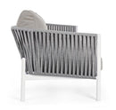 Divano 3 Posti 220x85x86h cm con Cuscini Florencia Bianco