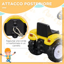 Escavatore A Pedali per Bambini con Ruspa Giallo   
