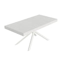  Tavolo Allungabile 180-440x90x74 cm Niket Bianco Frassino Gambe Bianche