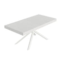 Tavolo Allungabile 200-460x90x77 cm Niket Bianco Frassino Gambe Bianche