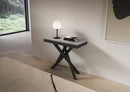 Consolle Allungabile 90-196x40x77 cm Saki Small Evolution Cemento Gambe Antracite 
