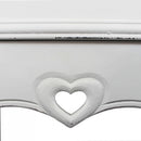 Tavolo Cuore 87x38x80 h cm in Legno di paulownia Bianco