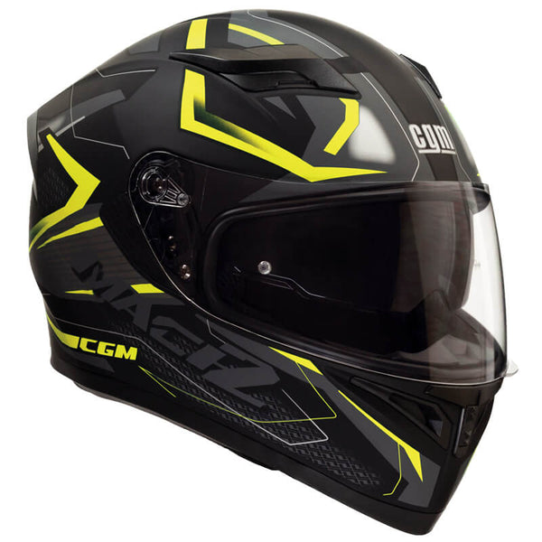 sconto Casco Integrale per Scooter Visiera Lunga CGM Tampere Mach 2 316G Giallo Fluo Opaco Varie Misure