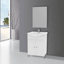 Mobile bagno Scanno 65 bianco lucido con specchio
