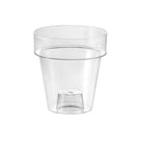 Vaso Indoor Tera con Fondo Rialzato per Drenaggio Acqua Porto Clear Ø16 cm in Plastica Trasparente 