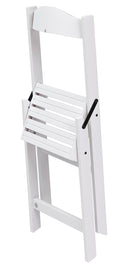 Sedia Scala Pieghevole 51x41xh75 cm in Legno Faggio Massello Bianco Laccato