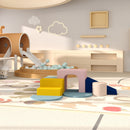 Set 8 Costruzioni Morbide per Bambini 0-3 Anni in Velluto e Schiuma PU Blu      