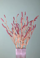 Set 3 Rami Artificiali di Callistemone Altezza 88 cm Marrone/Ciliegia/Bordeaux