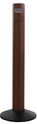 Posacenere a Colonna Ø11,7xh105 cm in Alluminio Verniciato con Contenitore Interno Marrone