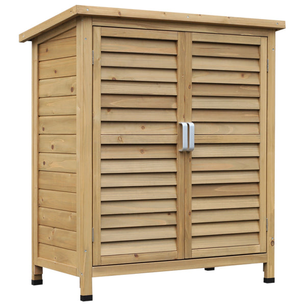 Armadio Porta Attrezzi da Giardino 87x46,5x96,5 cm in Legno di Abete sconto
