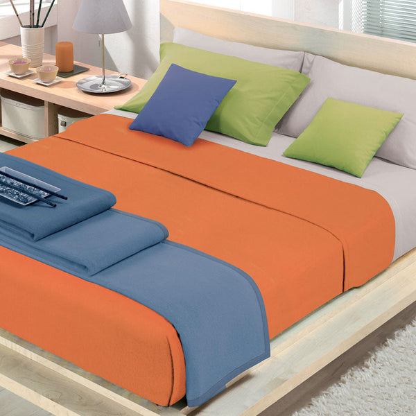sconto Coperta Misto Cotone Cober Coprice Arancio Zafferano
