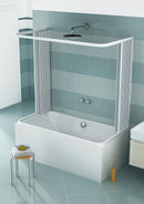 Sopravasca Paratia 3 Lati 2 Ante a Soffietto Apertura Centrale In PVC H150 Caldoni UFO