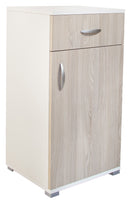 Mobile 1 Anta 1 Cassetto 45x40x85 cm in Legno Bianco e Olmo