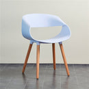 Set 4 Sedie in Polipropilene 45x71x60 cm Gambe in Faggio Fold Bianco