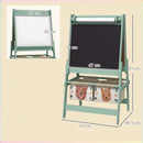 Lavagna per Bambini 3 in 1 54x46,5x93 cm con Cavalletto Verde