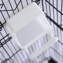 Gabbia Voliera per Uccelli Nera per Pappagalli con Tetto Apribile 46x35x148 cm