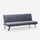 Divano Letto Clic Clac 171x75x73 cm in Tessuto Grigio Scuro
