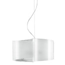 Lampadario a Sospensione Vetro Decoro Linee Interno Moderno E27