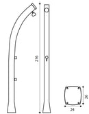Doccia Solare da Giardino 25L Miscelatore e Lavapiedi Viola
