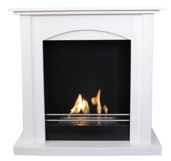 sconto Camino a Bioetanolo da Pavimento 70x30x70 cm Matera Bianco