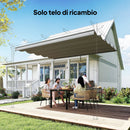 Tetto di Ricambio per Gazebo 4x3 m con 10 Fori di Drenaggio in Poliestere Grigio Chiaro      