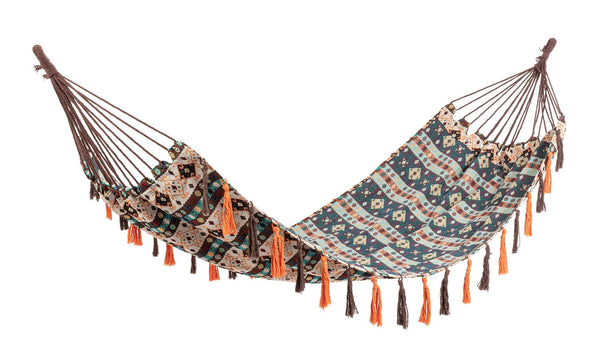 prezzo Amaca da Giardino 200x96 cm in Poli-Cotone Santander Marrone- Beige