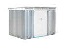 Casetta Box da Giardino Porta Utensili 267x181 cm in Metallo Silver