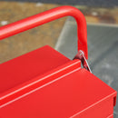 Cassetta Porta Attrezzi 51x21x41 cm in Acciaio Rossa