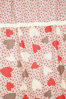 Tenda liscia con cuori 140x280 cm 140x280