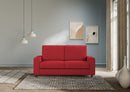 Divano 2 Posti 148x85x85 cm Sakar in Tessuto Rosso