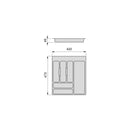 Portaposate Optima Vertex/Concept 500mm M 500 Plastica Grigio Antracite Emuca