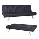 Divano Letto Prontoletto Click Clack Rivestimento in Similpelle Nero Darrel