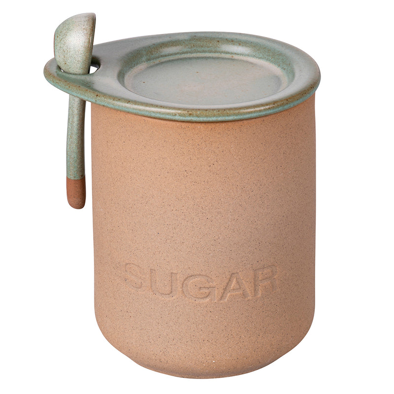 Barattolo Zucchero con Cucchiaino Ø10x15 cm 900 ml in Ceramica VdE Tivoli 1996 Pompei