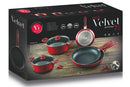 Batteria di Pentole 7 Pezzi in Alluminio Antiaderente Induzione Villa du0026
