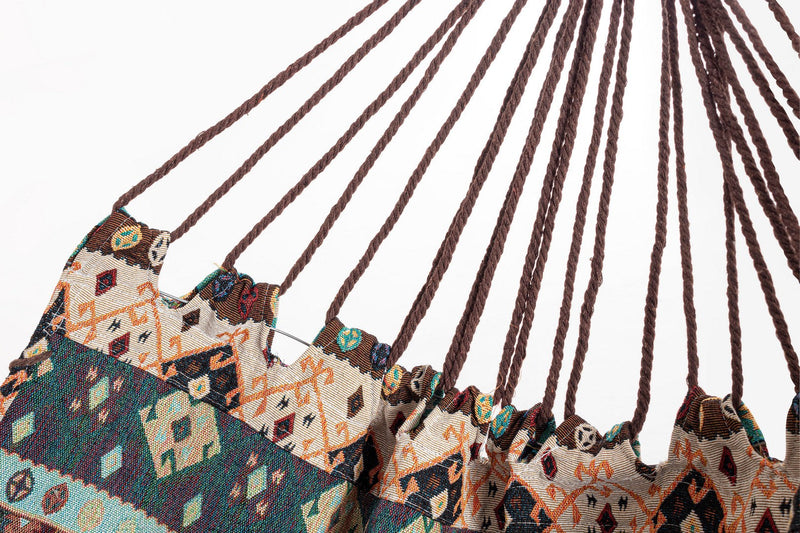 Amaca da Giardino 200x96 cm in Poli-Cotone Santander Marrone- Beige