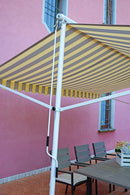 Gazebo da Giardino in Ferro 4x4m Vorghini Marquise Giallo e Marrone