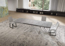 Tavolo Allungabile 160-244x80x74 cm Niket Cemento Gambe Bianche