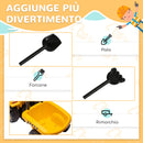 Camion Cavalcabile per Bambini con Pala e Rimorchio 91x29x44 cm Giallo  