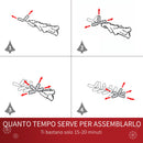 Albero di Natale Artificiale 150 cm 408 Rami Argento