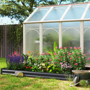 Letto per Orto Rialzato a Fondo Aperto 240x120x30 cm da 835L in Acciaio Grigio Scuro  