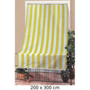 Tenda da Sole per Sormonto 200X300Cm con Anelli Tessuto a Strisce Giallo